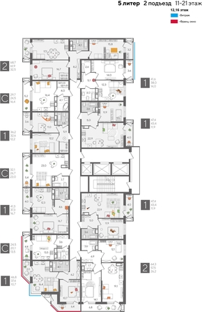 
  Продается 1-комн. квартира, 36.2 м², ЖК Рекорд 2, литера 5
. Фото 2.