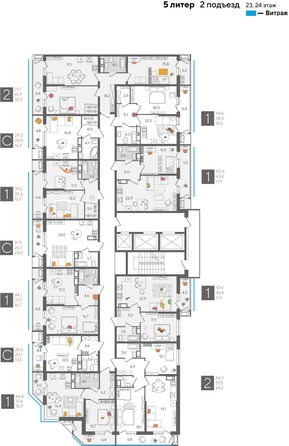 
  Продается студия, 29.3 м², ЖК Рекорд 2, литера 5
. Фото 2.