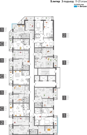 
  Продается студия, 24.5 м², ЖК Рекорд 2, литера 5
. Фото 2.