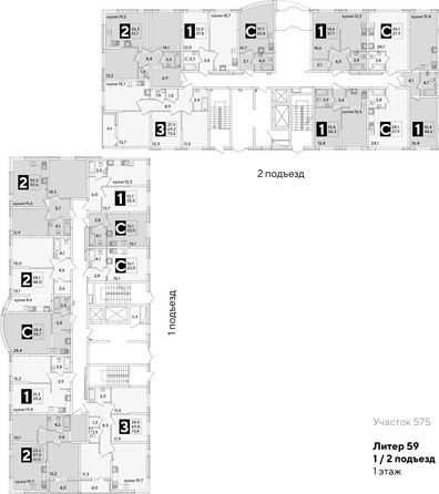 
  Продается студия, 35.7 м², ЖК Самолет, литера 59
. Фото 2.