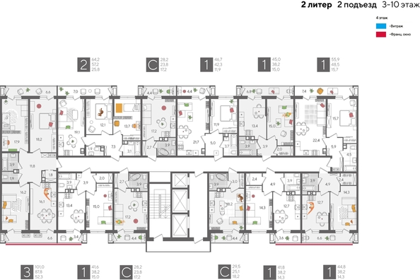 
  Продается студия, 28.2 м², ЖК Рекорд 2, литера 2
. Фото 2.