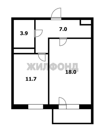 
  Продается 1-комн. квартира 40.6 м². Фото 11.