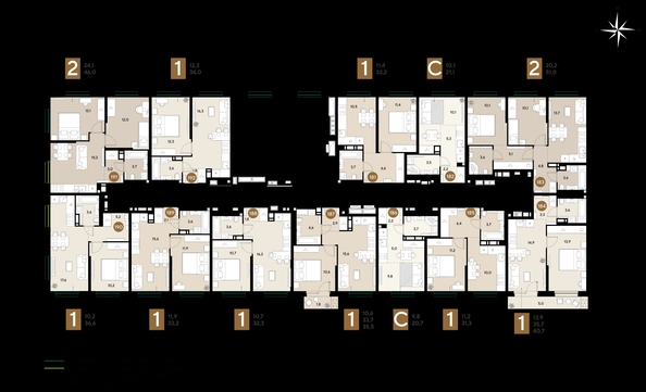 
  Продается 1-комн. квартира 36.6 м², в ЖК ГРЕЙД, литер 14. Фото 2.