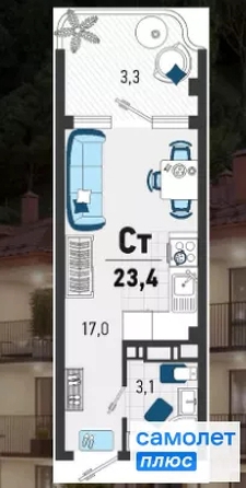 
  Продается студия 23 м², в . Фото 7.