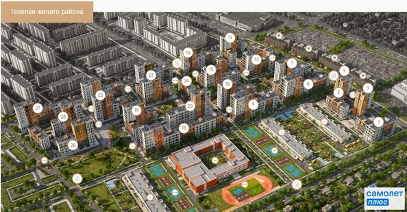 
  Продается студия 25.6 м², в ЖК Народные Кварталы, литер 1. Фото 12.