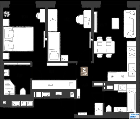 
  Продается 2-комн. квартира 51 м², в ЖК ГРЕЙД, литер 13. Фото 19.