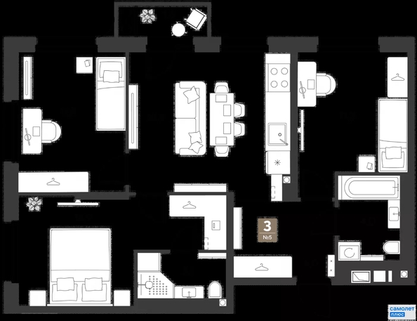 
  Продается 3-комн. квартира 69.9 м², в ЖК ГРЕЙД, литер 13. Фото 19.