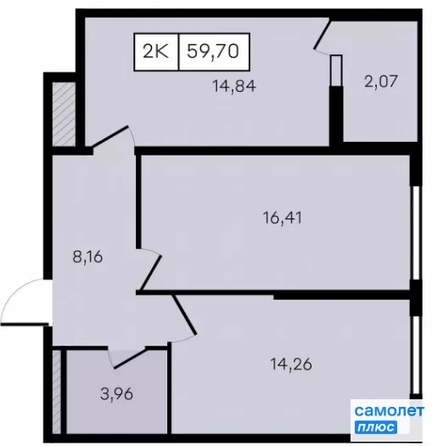 
  Продается 2-комн. квартира 59.7 м², в ЖК Новые Сезоны 2, литер 28. Фото 22.