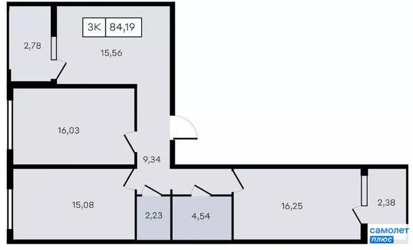 
  Продается 3-комн. квартира 84.2 м², в ЖК Новые Сезоны 2, литер 28. Фото 22.