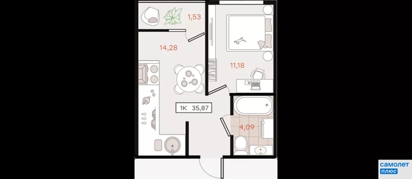 
  Продается 1-комн. квартира 35.9 м², в . Фото 18.