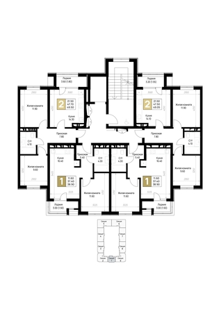 
  Продается 2-комн. квартира 49.05 м², в ЖК На Высоком берегу, дом 1. Фото 20.