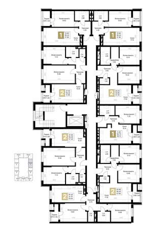 
  Продается 2-комн. квартира 57.3 м², в ЖК На Высоком берегу, дом 1. Фото 20.