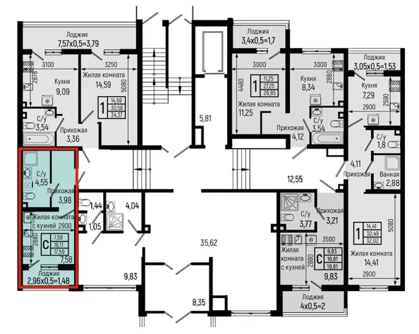
  Продается студия 17.59 м², в ЖК Ботаника Хиллс, лит 3. Фото 2.