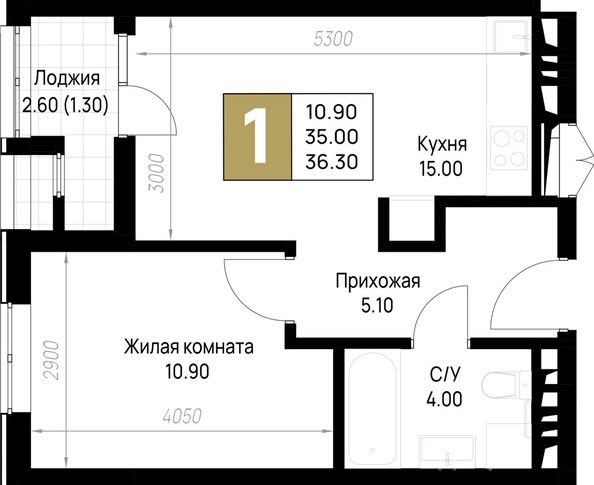 
  Продается 1-комн. квартира 36.3 м², в ЖК На Высоком берегу, дом 1. Фото 19.