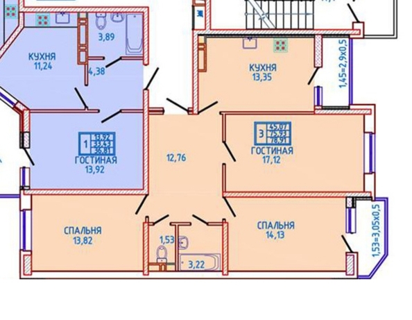 
  Продается 3-комн. квартира 80 м². Фото 16.