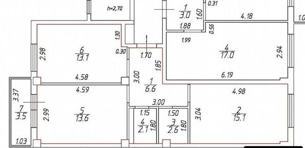 
  Продается 2-комн. квартира 54 м². Фото 12.
