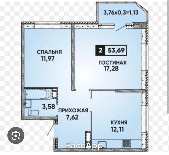 
  Продается 2-комн. квартира 56 м². Фото 11.