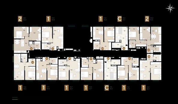
  Продается 1-комн. квартира 33.7 м², в ЖК ГРЕЙД, литер 14. Фото 2.