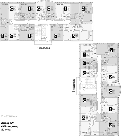 
  Продается 3-комн. квартира 72.9 м², в ЖК Самолет, литера 59. Фото 2.