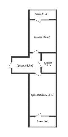 
  Продается 1-комн. квартира 54.2 м². Фото 1.