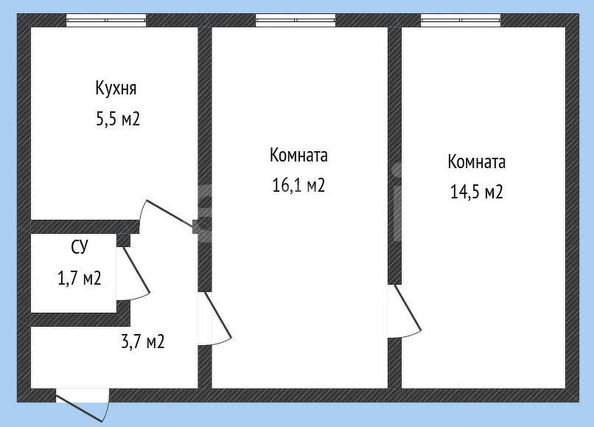 
  Продается 2-комн. квартира 41 м². Фото 1.