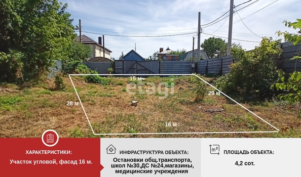 
  Продается земельный участок 4.2 сотки. Фото 1.