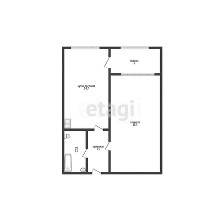 
  Продается 1-комн. квартира 39.4 м². Фото 1.