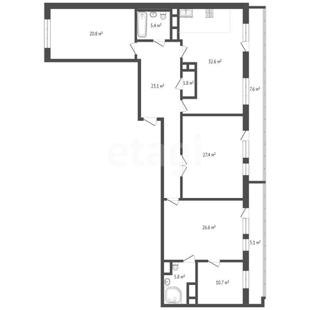 
  Продается 3-комн. квартира 155.1 м². Фото 1.