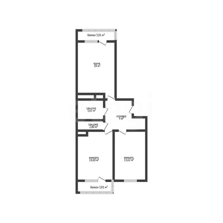 
  Продается 2-комн. квартира 63.8 м². Фото 1.