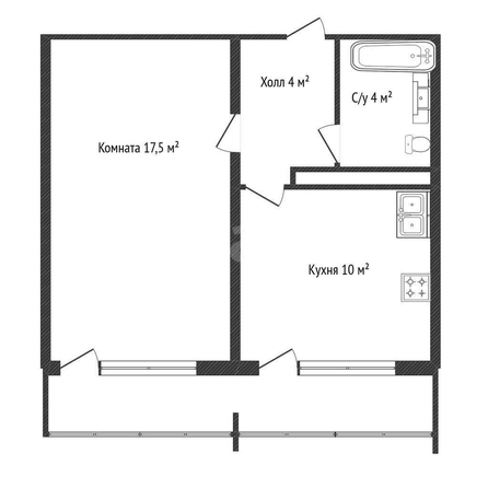 
  Продается 1-комн. квартира 35.6 м². Фото 1.
