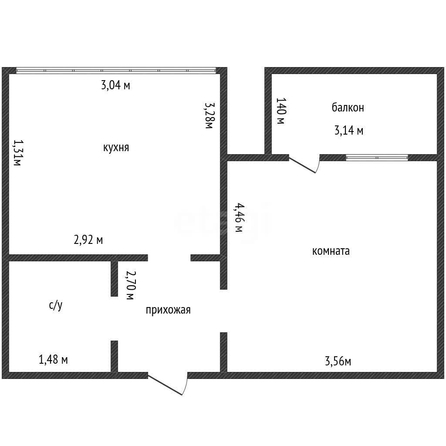 
  Продается 1-комн. квартира 33.4 м². Фото 1.