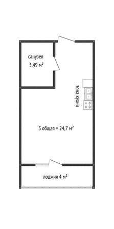 
  Продается студия 24.7 м². Фото 2.