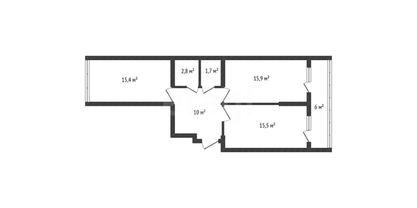 
  Продается 2-комн. квартира 60.8 м². Фото 1.