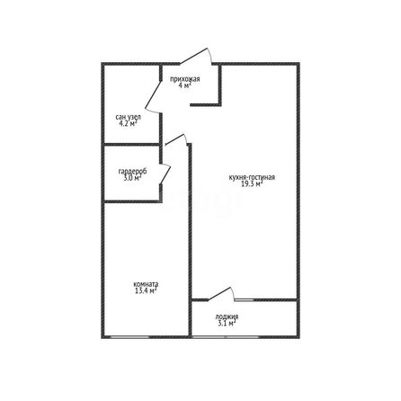 
  Продается 1-комн. квартира 43.7 м², в ЖК Эрмитаж, дом Малевич, к 1.1. Фото 1.
