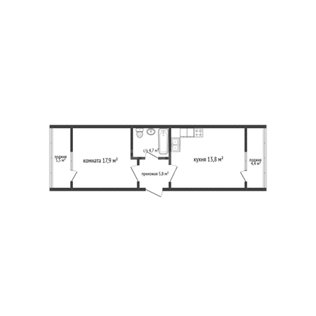 
  Продается 1-комн. квартира 42.2 м², в МКР Образцово, дом 17. Фото 1.