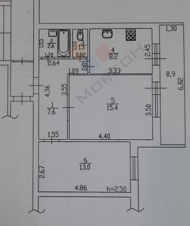 
   Продам 2-комнатную, 48 м², Тургенева ул, 181

. Фото 10.