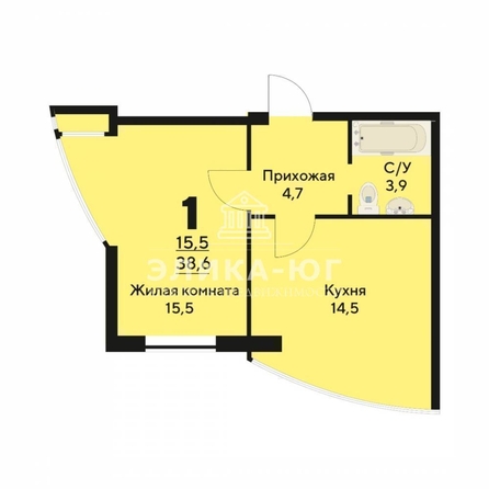 
   Продам 1-комнатную, 41.2 м², 3-й мкр

. Фото 3.