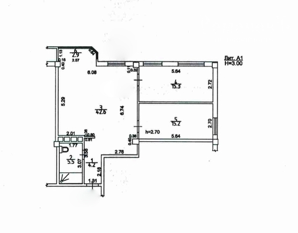 
   Продам 2-комнатную, 82.8 м², Партизанская ул, 2А

. Фото 3.