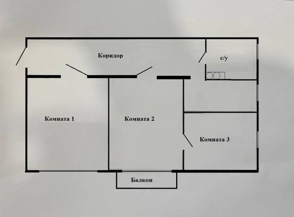 
  Продается 3-комн. квартира, 62.8 м², Куйбышева ул
. Фото 2.