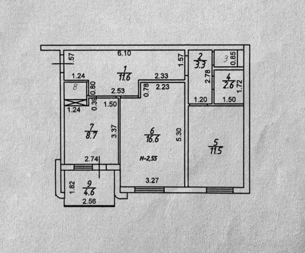 
  Продается 2-комн. квартира, 56.5 м², Победы пр-кт
. Фото 15.