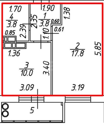 
  Продается 1-комн. квартира, 40.4 м², Тюльпановая ул, д. 10к4
. Фото 9.