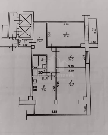 
  Продается 3-комн. квартира 82 м². Фото 19.