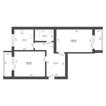 
   Продам 2-комнатную, 45 м², Архитектурная ул, 35/1

. Фото 14.