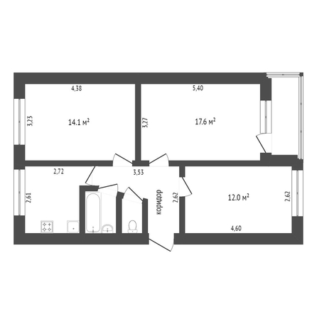 
   Продам 3-комнатную, 96.4 м², Тюльпановая ул, 10/3

. Фото 14.