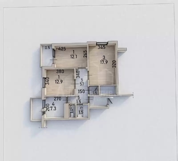 
  Продается 3-комн. квартира 60 м². Фото 24.