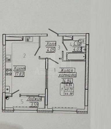 
  Продается 1-комн. квартира 44.38 м². Фото 12.
