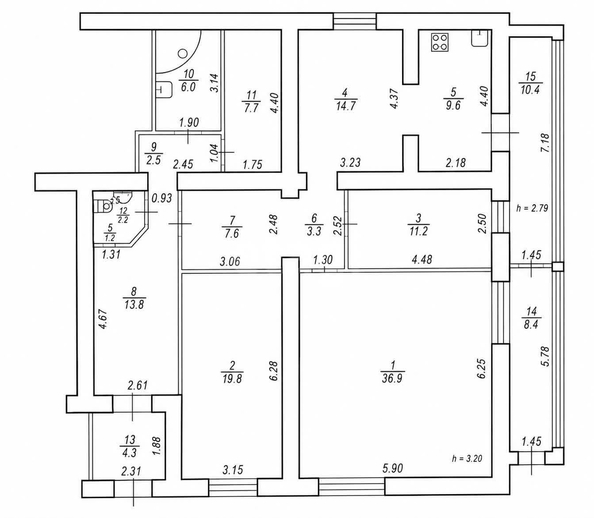 
  Продается 3-комн. квартира 160 м². Фото 28.