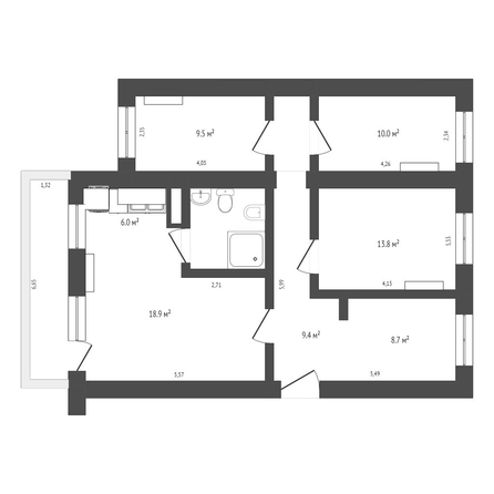 
   Продам 4-комнатную, 105 м², Ленина ул, 441/9

. Фото 15.