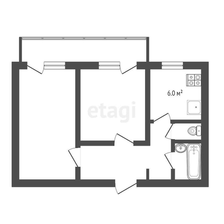 
   Продам 2-комнатную, 48 м², Мира ул, 463

. Фото 17.