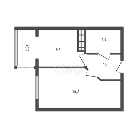 
   Продам 1-комнатную, 36.6 м², Лермонтова ул, 121

. Фото 16.